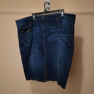 Ava and Viv Plus Size 24 Jean Skirt